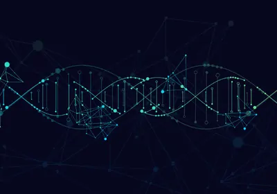 An abstract DNA illustration